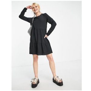 NWT VERO MODA Long Sleeved Smock Dress In Black